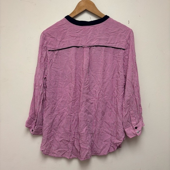 Anthropologie Maeve Initial Monogram Button Up Blouse - Picture 11 of 11